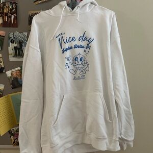 White Graphic Hoodie